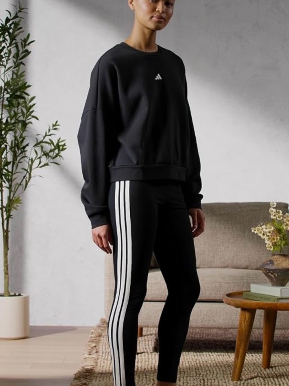 adidas White Sneakers with Black Stripes and Brown Sole - Picture 8 of 8